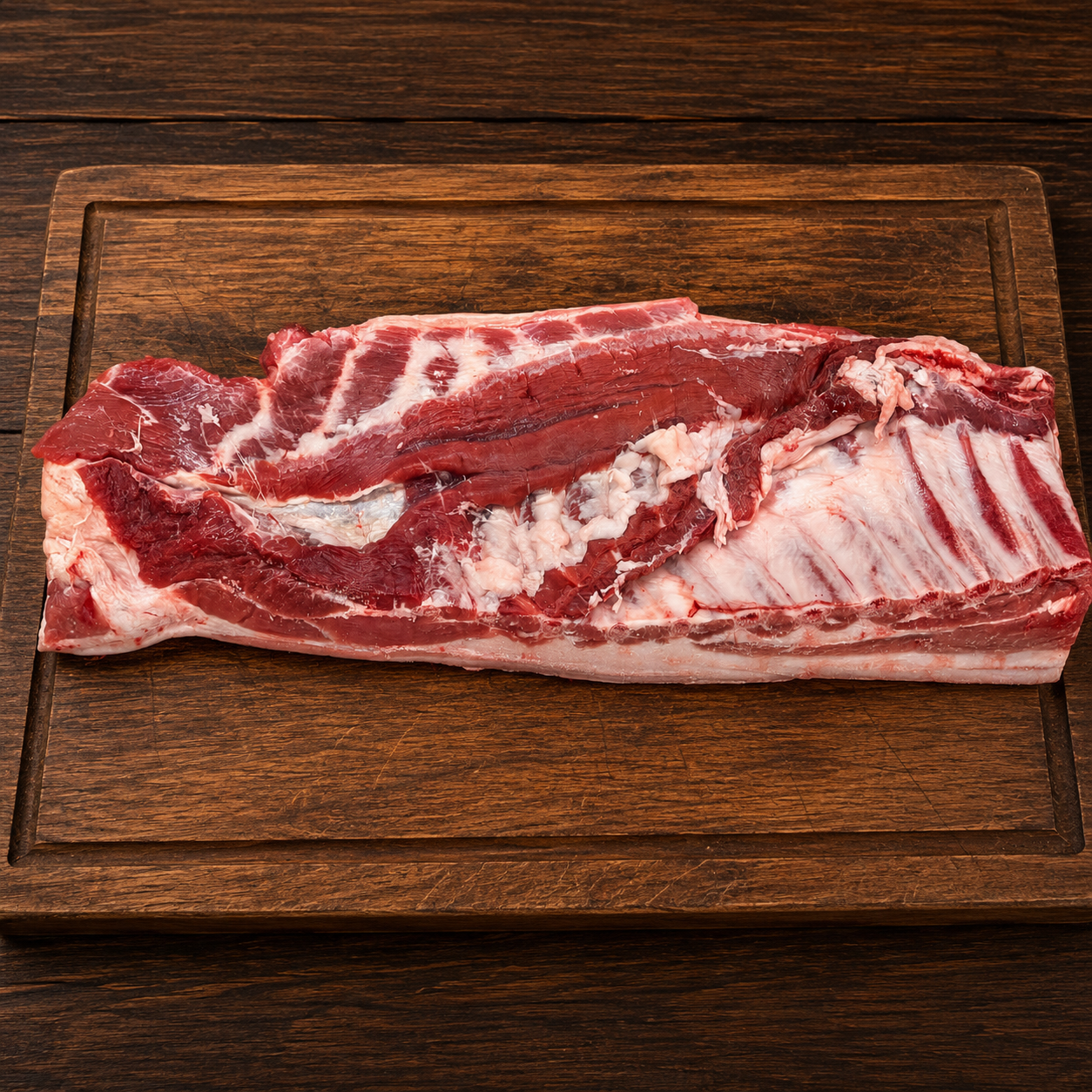 Pork belly with ribs